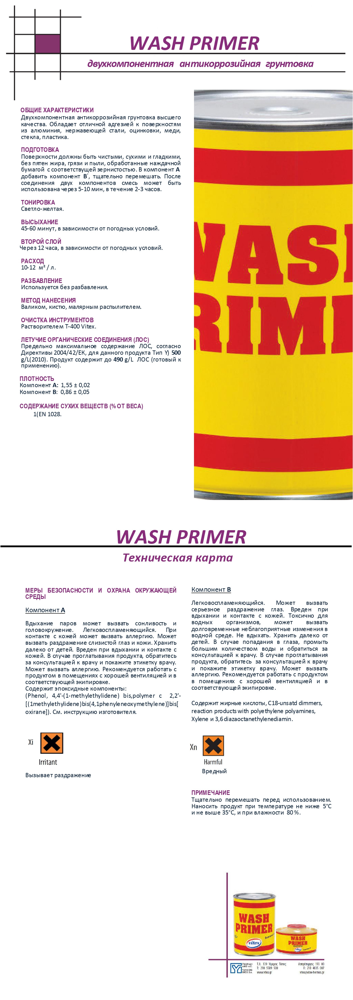 Wash Primer info